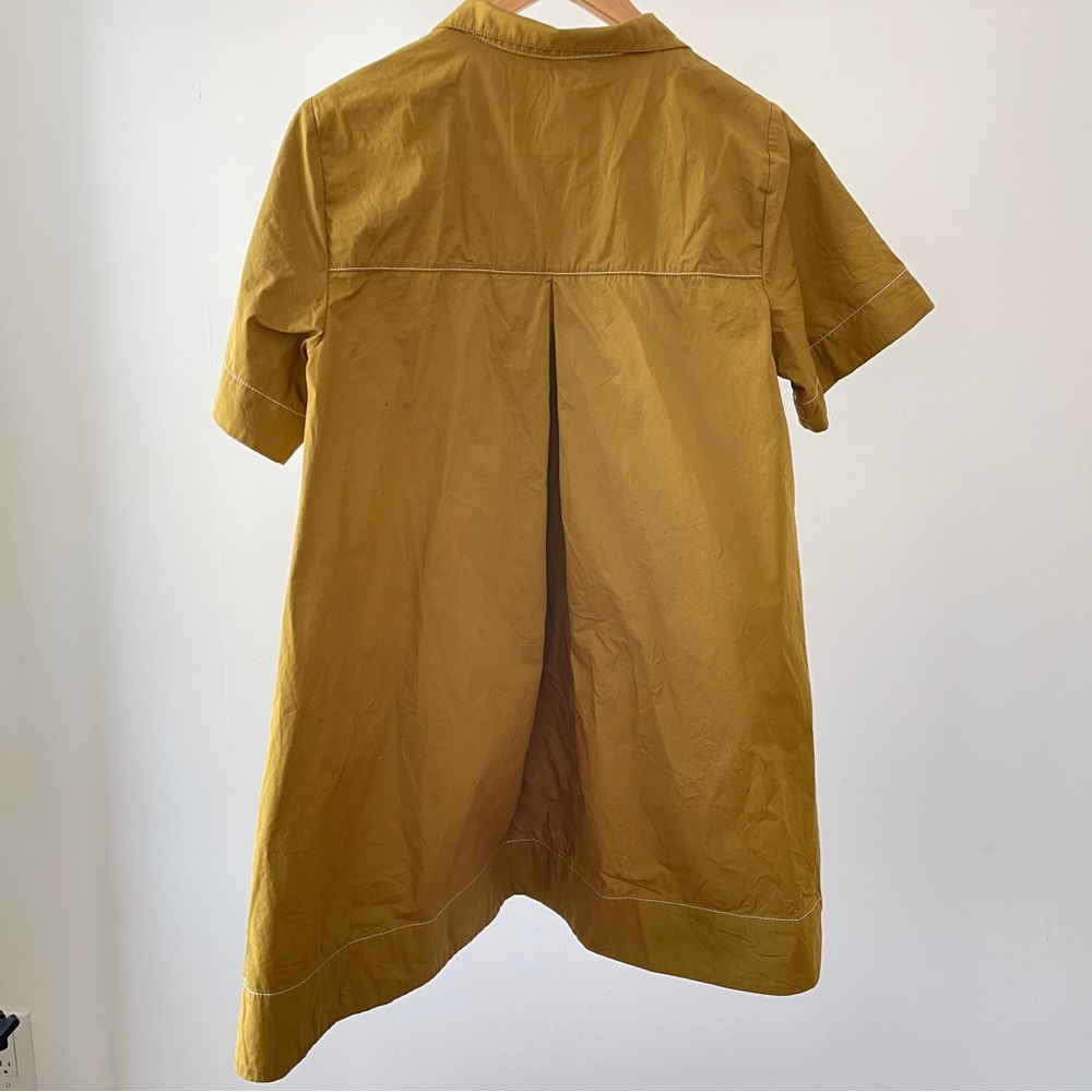 Maeve The Jeannie Short-Sleeve A-Line Mini Dress Mustard Yellow Size XS - Picture 5 of 6